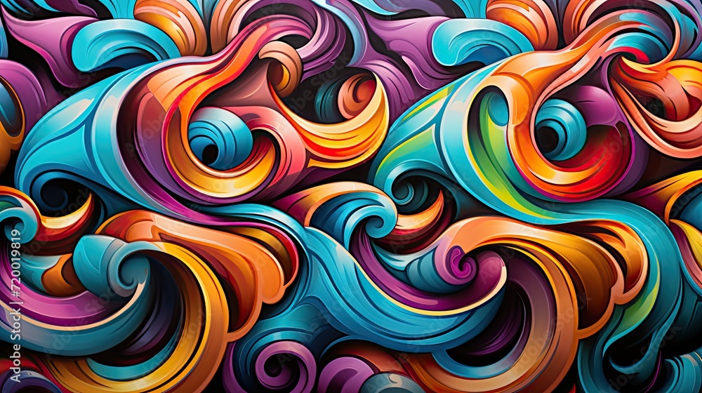 Zoomed-In Pretty and Smooth Shimmering Graffiti, Background, Generative AI Zoomed-In Pretty and Smooth Shimmering Graffiti, Background, Generative AI
