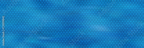 Grunge-patterned blue pique fabric seamless backdrop. Waffle towels and sport-style t-shirts vector background with noisy texture. Textile swatch