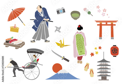 日本観光　可愛いイラスト