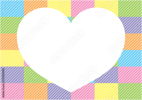 ハートがのデザインの背景イラスト素材