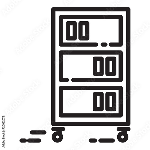 wheels shelf icon