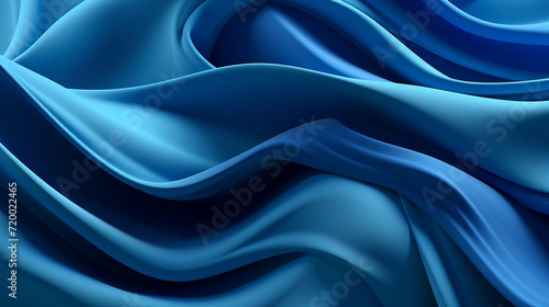 abstract modern blue background folded ribbons macro. 3d render 