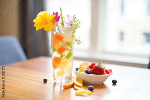 semisweet moscato with summer fruit arrangement