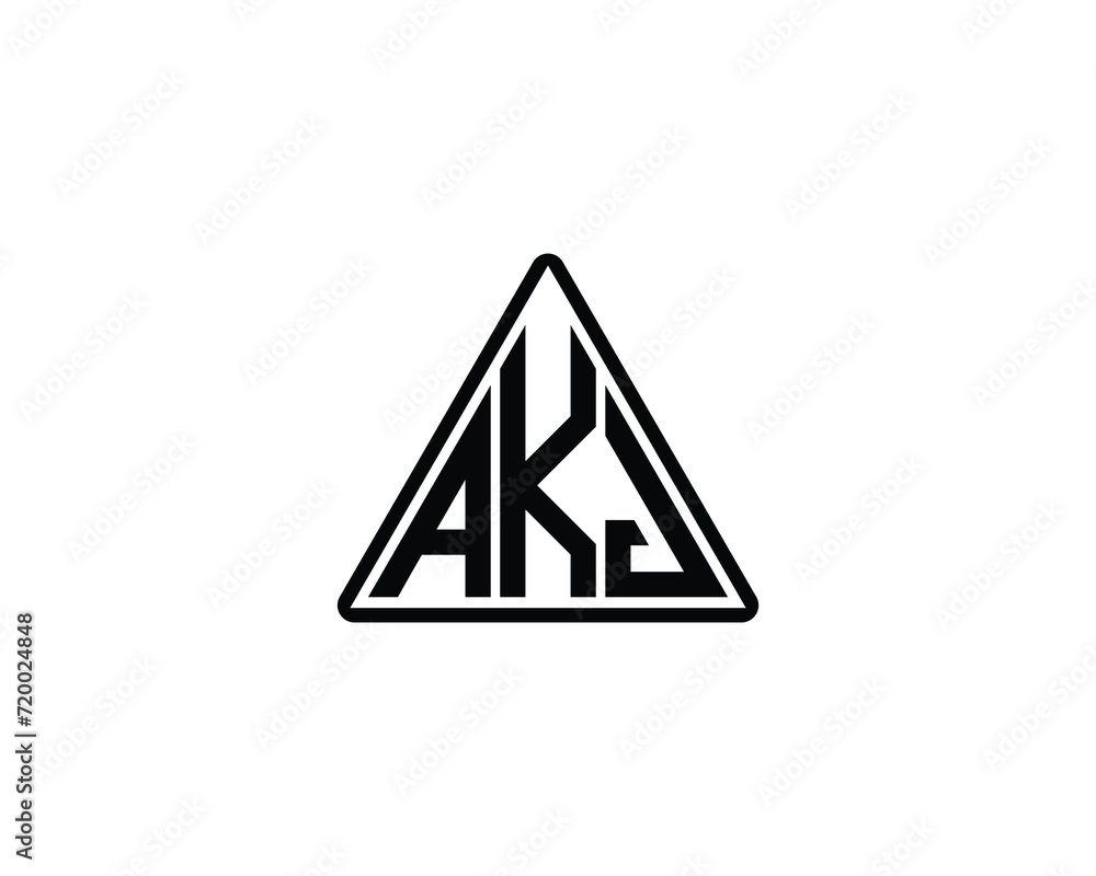 AKJ logo design vector template AKJ logo design vector template