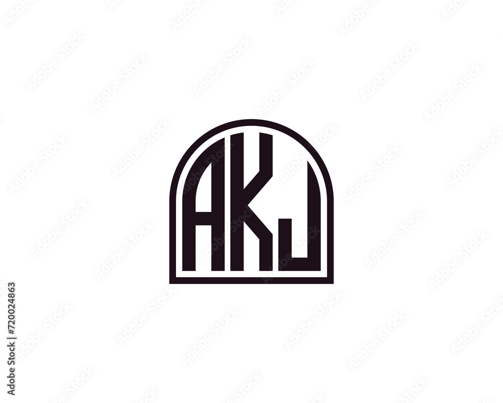 AKJ logo design vector template AKJ logo design vector template