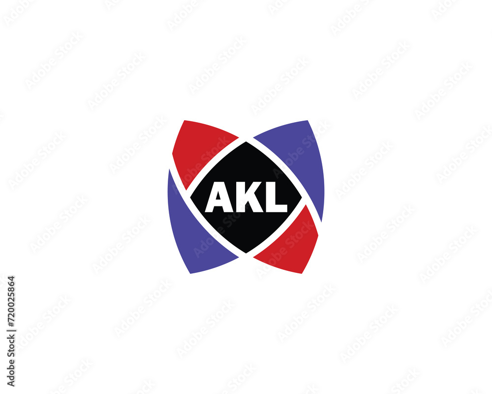 Naklejka premium AKL logo design vector template
