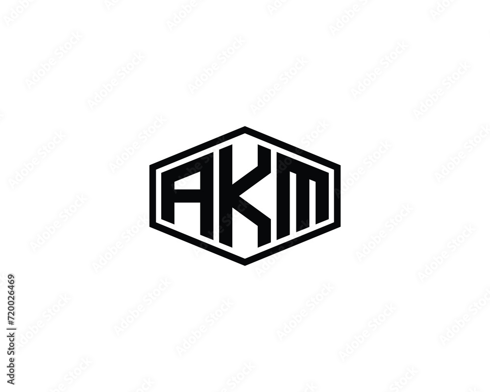 AKM logo design vector template
