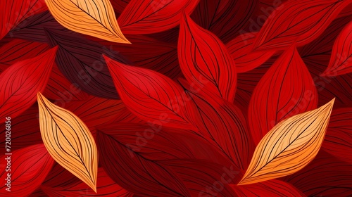 Wallpaper Mural seamless background picture with leaf pattern, leaves, trees, tree branches Torontodigital.ca