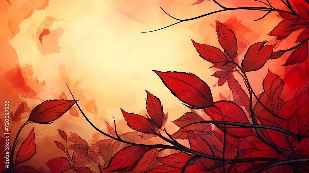 Fototapeta premium seamless background picture with leaf pattern, leaves, trees, tree branches