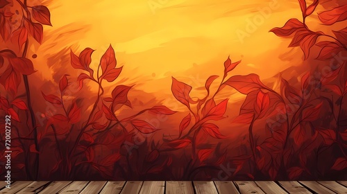 seamless background picture with leaf pattern, leaves, trees, tree branches