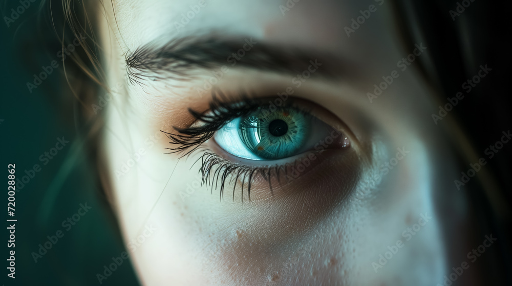 Intense close-up of a human eye with detail. Intense close-up of a human eye with detail.