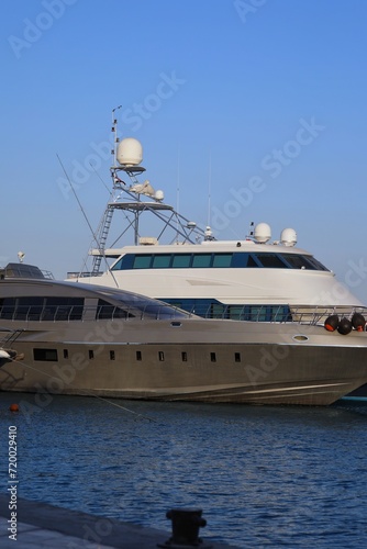 White yacht, boat, sea, rest, travel, swimming, water transport
