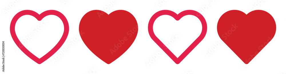 Hearts Icon Set - Love, Romance, and Affection Symbols