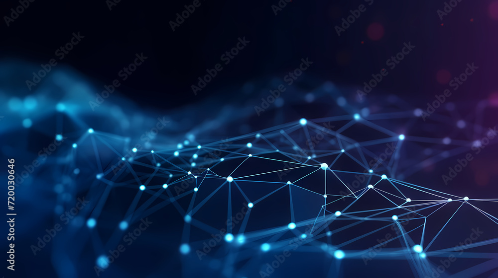 Obraz premium Digital technology particles abstract background, abstract analysis visualization