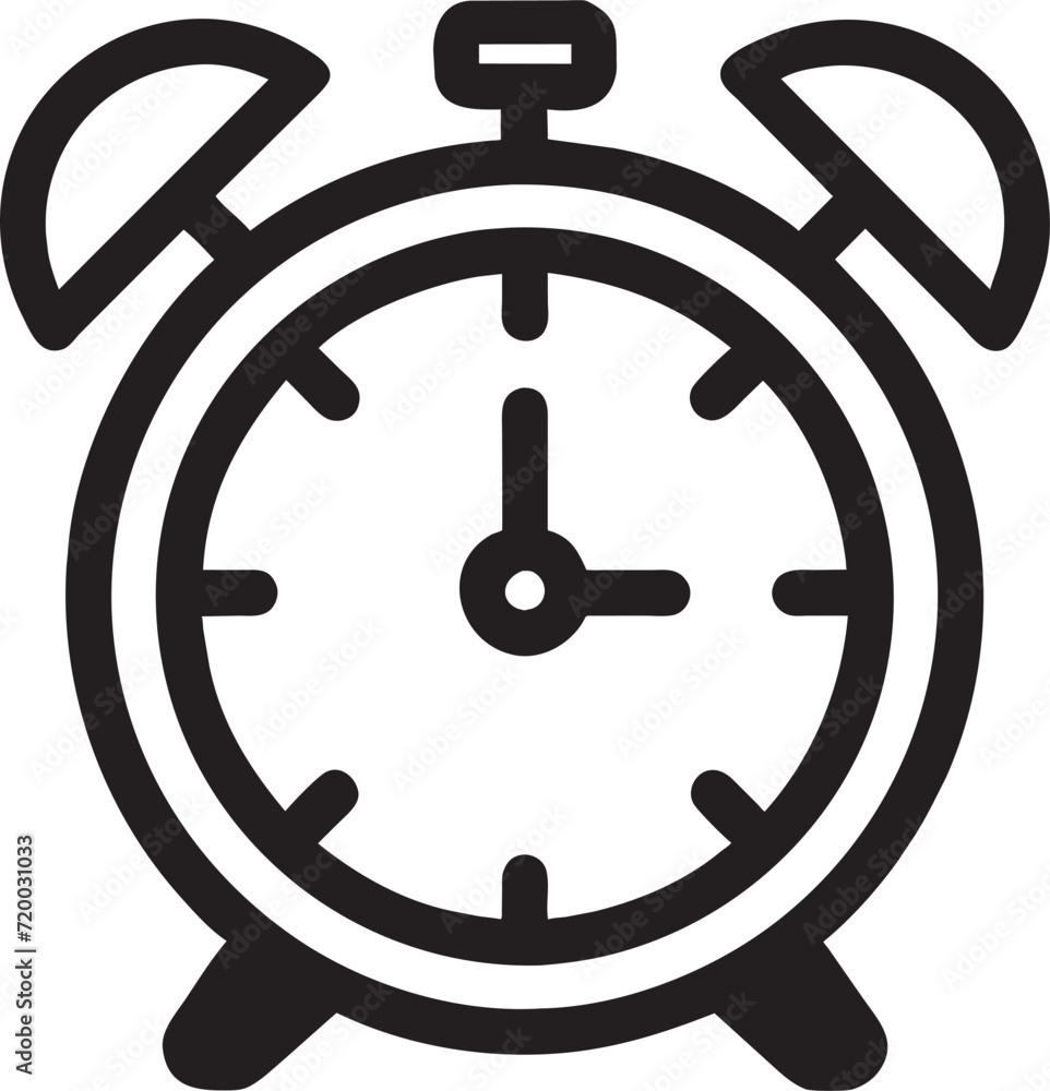 design an icon of a wind-up alarm clock, symbolizing time management, icon design an icon of a wind-up alarm clock, symbolizing time management, icon