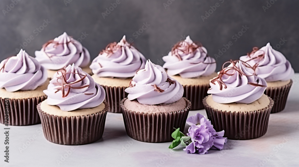 Festive chocolate cupcakes