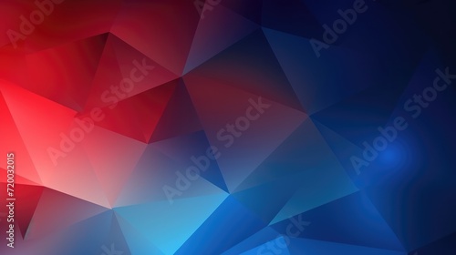 Polygonal blue red gradient Origami background abstract triangles.