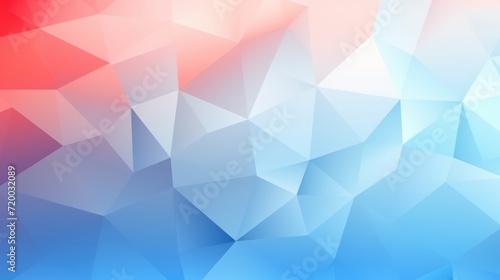 Polygonal blue red gradient Origami background abstract triangles.