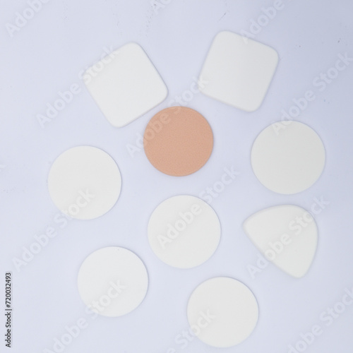 Various face puffs and beauty cotton pads