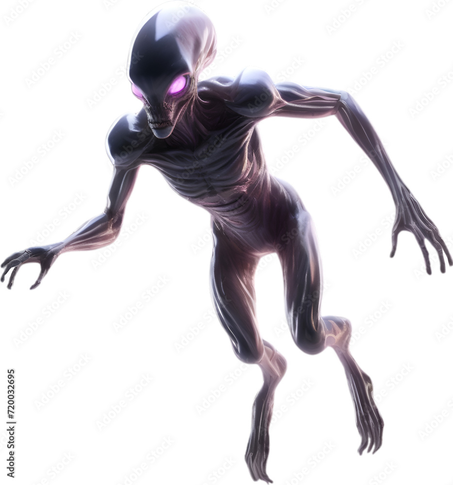 Obraz premium Close-up image of a skinny Alien.