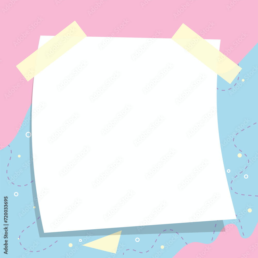 Cute kawaii abstract geometric notepad and memo pad background Cute kawaii abstract geometric notepad and memo pad background