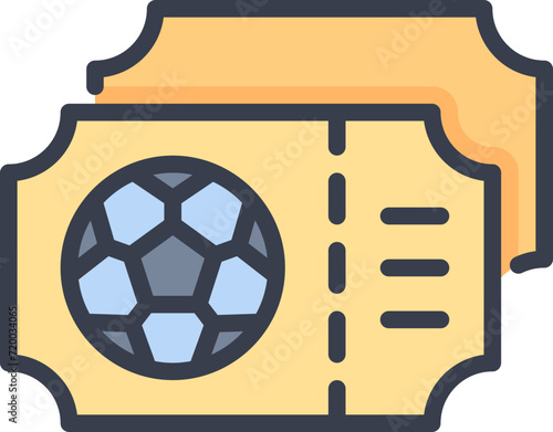 Football ticket icon