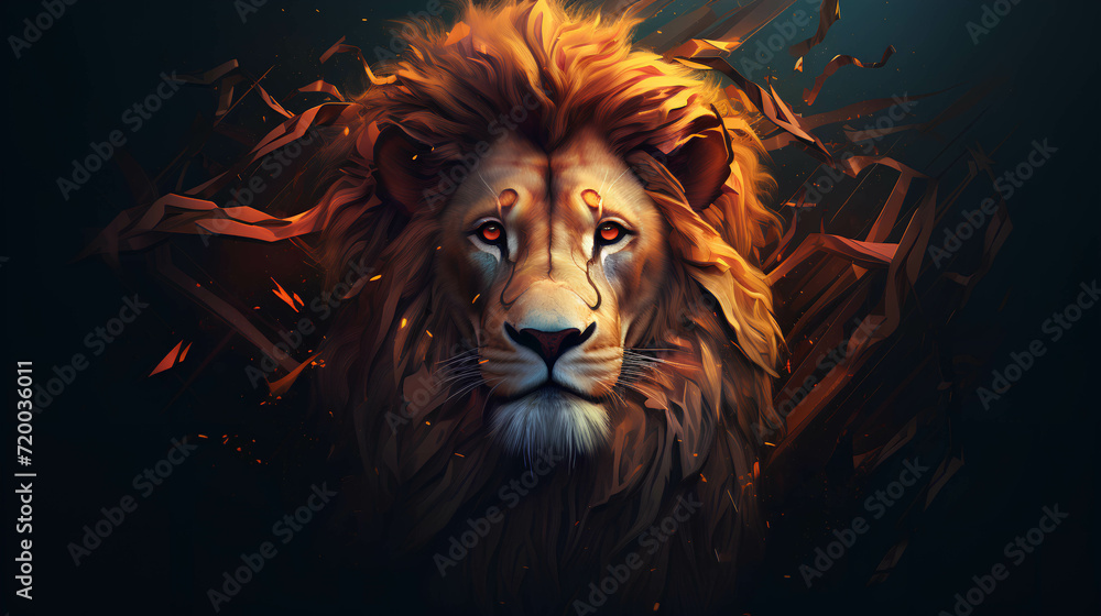 LION.  illustration concept
