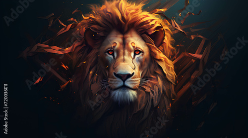 LION.  illustration concept