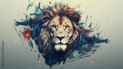 LION. illustration concept