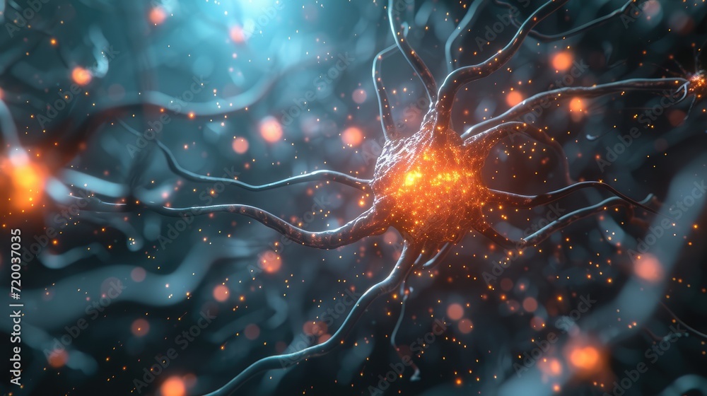 abstract Neurons cells concept background