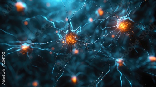 abstract Neurons cells concept background