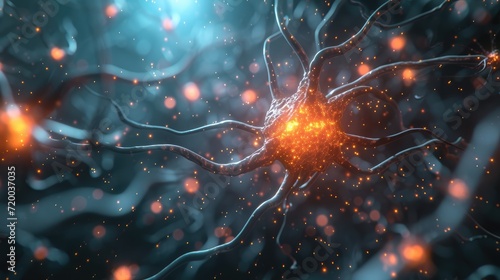 abstract Neurons cells concept background