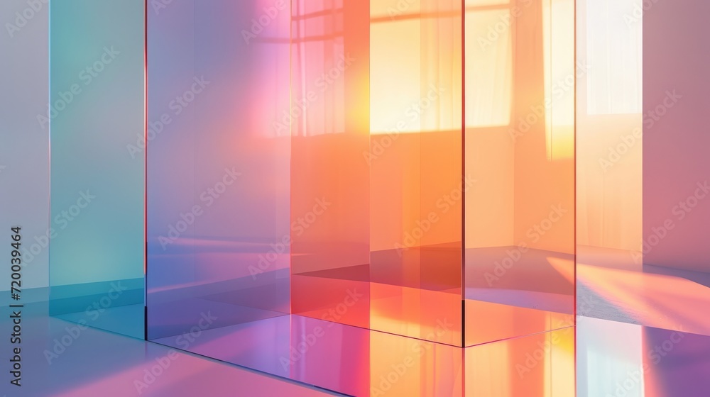 Transparent glass with gradient colors 3d background template Transparent glass with gradient colors 3d background template