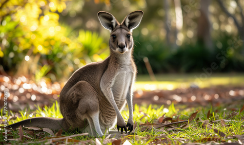 Kangaroo Animal Wildlife Concept photo