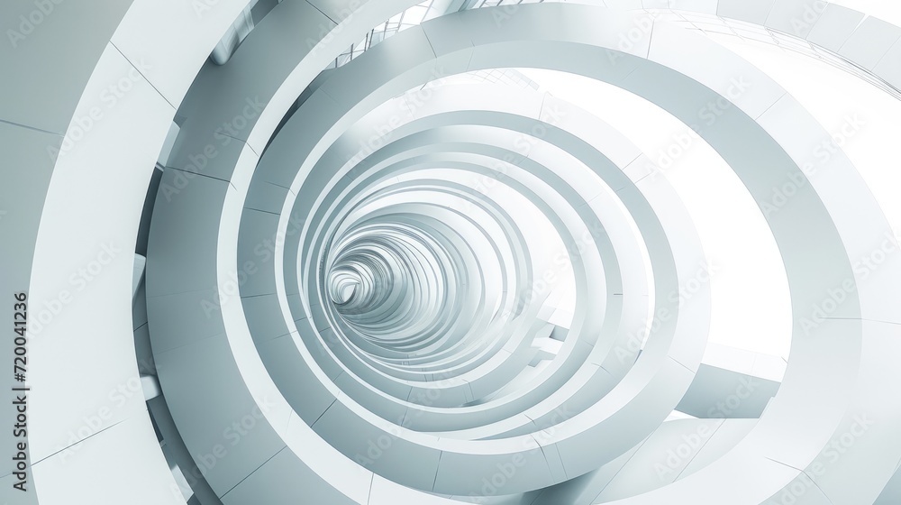 Fototapeta premium abstract futuristic circular white building architecture background