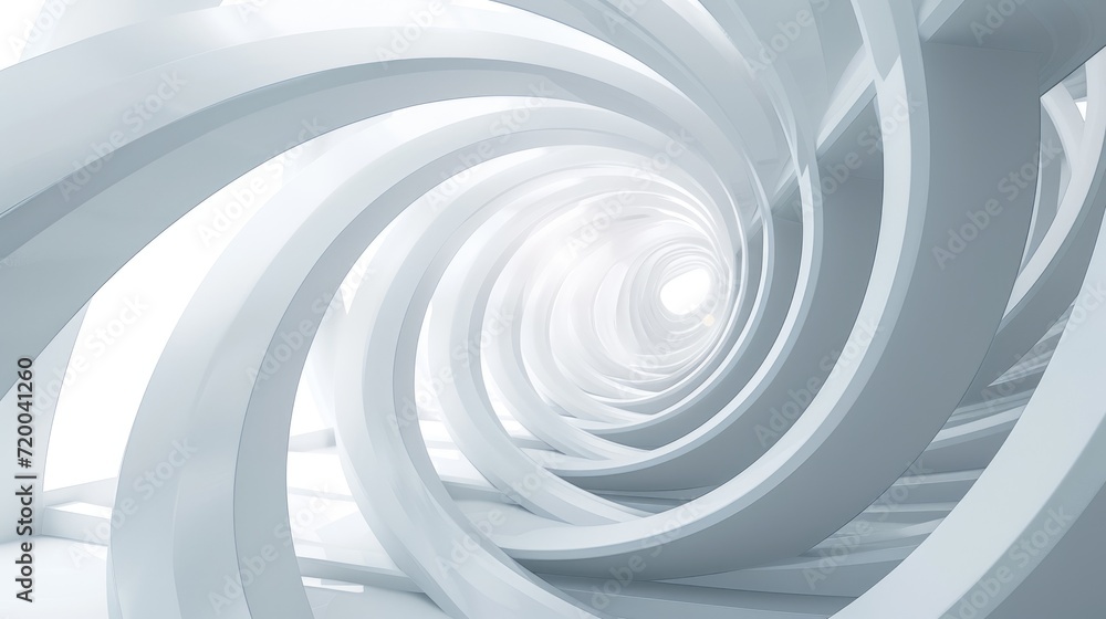 Fototapeta premium abstract futuristic circular white building architecture background