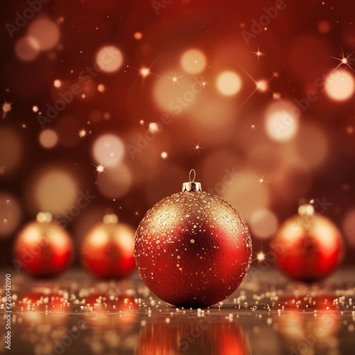 christmas background with red balls