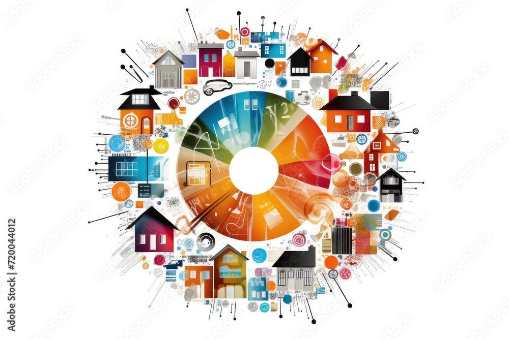 abstract illustration of the housing concept. Generative ai abstract illustration of the housing concept. Generative ai