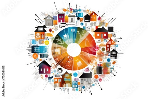 abstract illustration of the housing concept. Generative ai