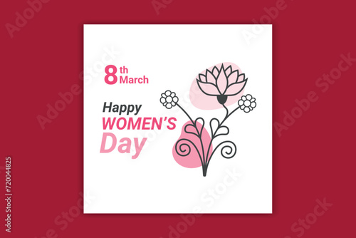 happy women's day social media banner design 