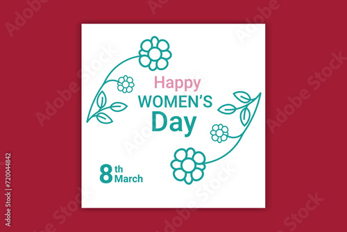 happy women's day social media banner design 
