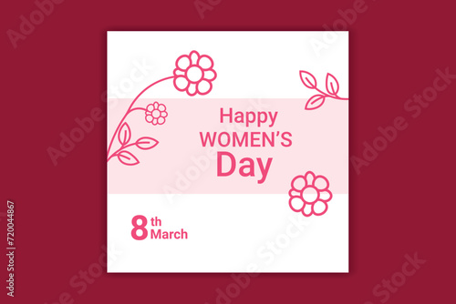happy women's day social media banner design 