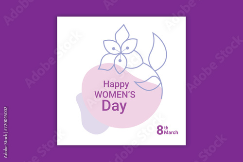 happy women's day social media banner design 