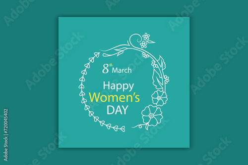 happy women's day social media banner design 