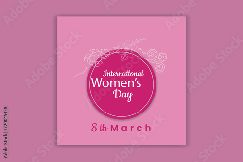 happy women's day social media banner design 