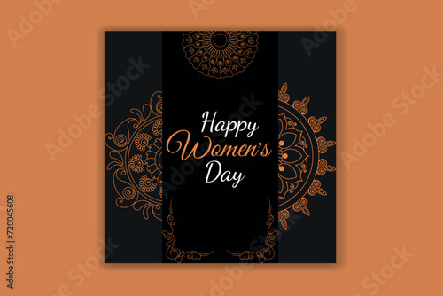 happy women's day social media banner design 