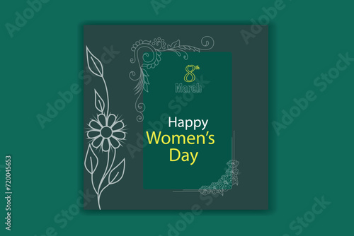 happy women's day social media banner design 