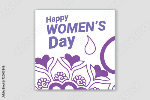 happy women's day social media banner design 