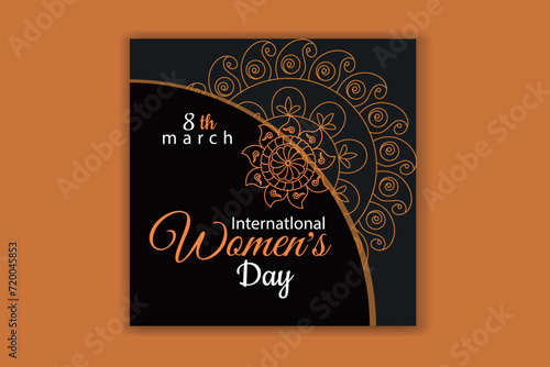happy women's day social media banner design 