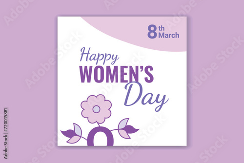 happy women's day social media banner design 